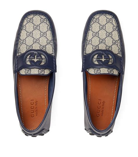 gucci mens shoes thunder blue black zip trainrs|gucci loafers for men.